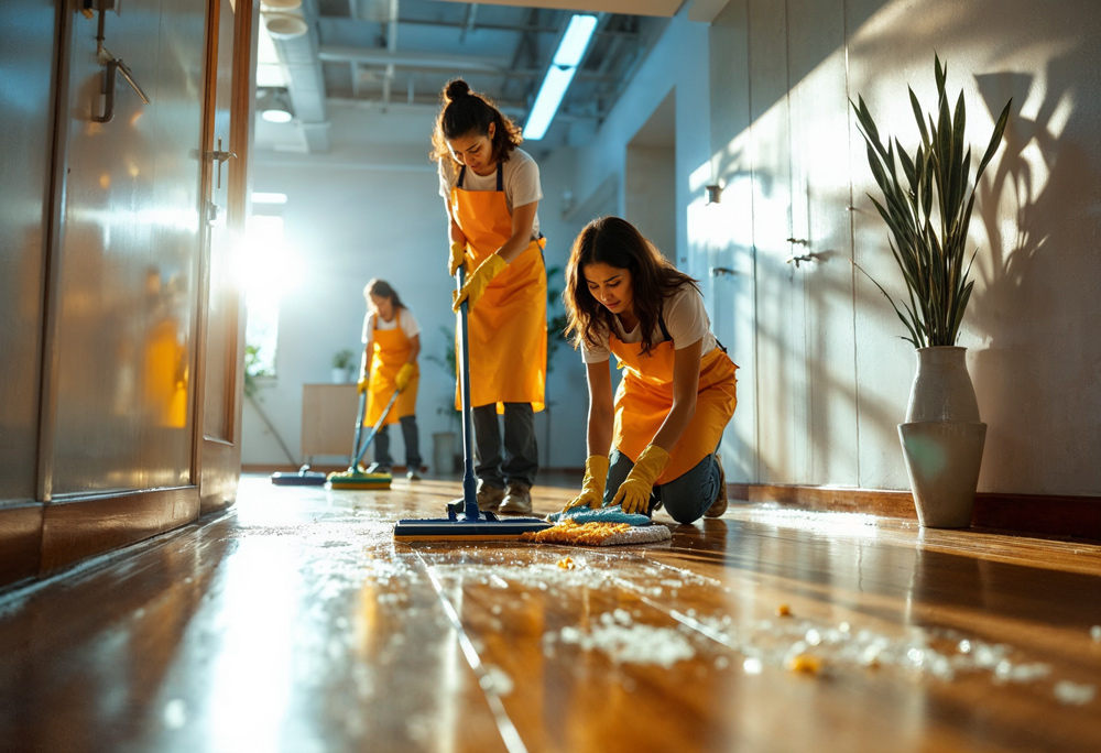 Floor Polishing Cleaning (Indoor and Outdoor)